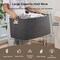 Large Blanket Basket,Storage Basket with Handle, Blanket Basket for Living Room, Rectangle Woven Cotton Rope Basket for Bedroom, Toy Baskets Organizer Bins, 22" x 17" x 12" in, Dark Grey